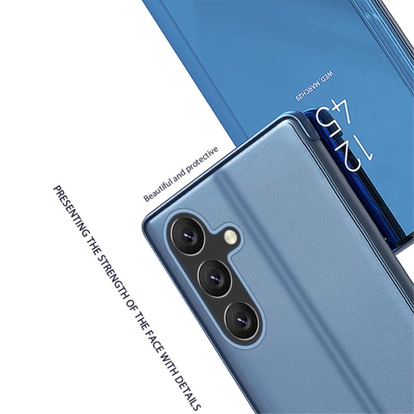 SKALO Samsung A05s 4G Clear View Spegel fodral - Blå Blå