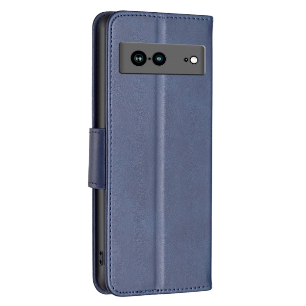 SKALO Google Pixel 7a Flip Cover m. pung i PU-læder - Blå Blue
