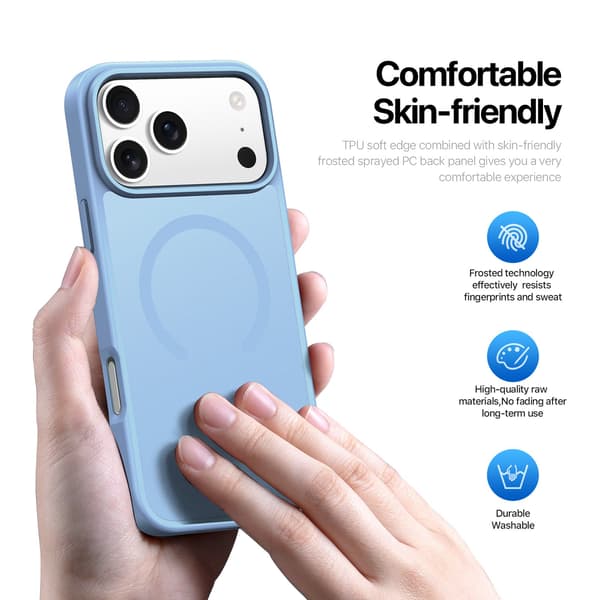 DUX DUCIS Yind Series Matte Finish Cover til iPhone 18 Pro Max - Blå Blue