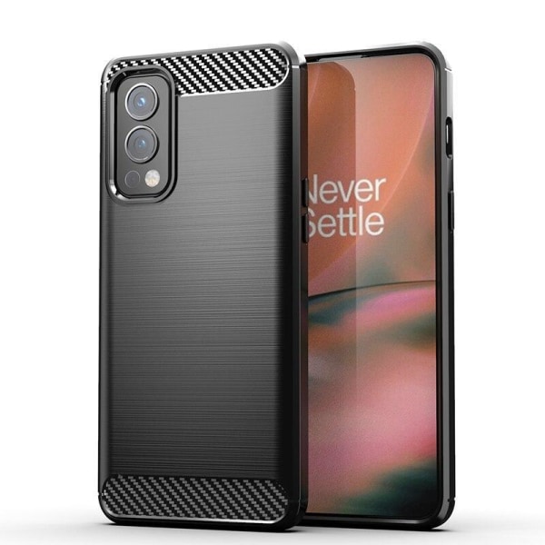 SKALO OnePlus Nord 2 Armor Carbon Stødsikker TPU-cover - Vælg farve Black