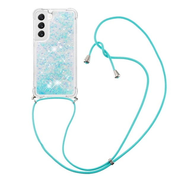 SKALO Samsung S23 Kvicksand Glitter Mobile Collar - Turkis Turquoise