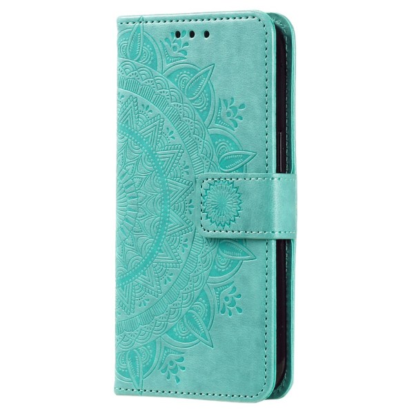 SKALO Samsung S24+ Mandala lompakkokotelo - Turkoosi Turquoise
