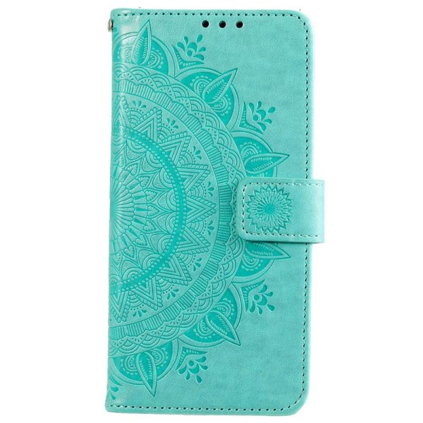 SKALO Moto G31 / G41 Mandala Plånboksfodral - Turkos Turquoise