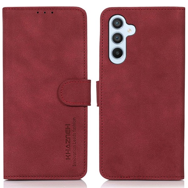 SKALO Samsung A35 5G KHAZNEH Plånboksfodral i PU-Läder - Röd Röd