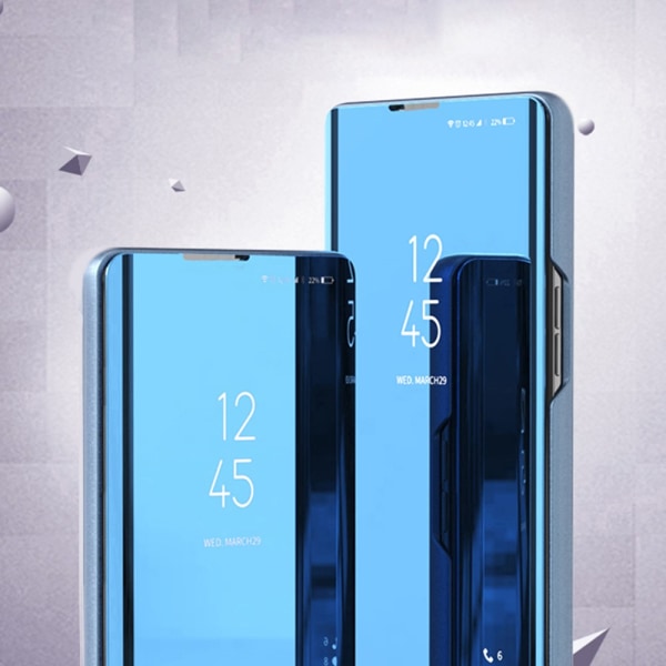 SKALO Samsung A34 5G Clear View Mirror Etui - Sølv Silver
