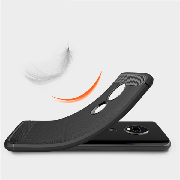 Stöttåligt Armor Carbon TPU-skal Moto G7 Plus Black