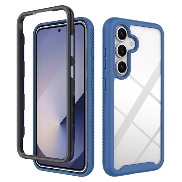 SKALO Samsung S25 Shockproof Clear Hybrid Skal - Mörkblå Mörkblå