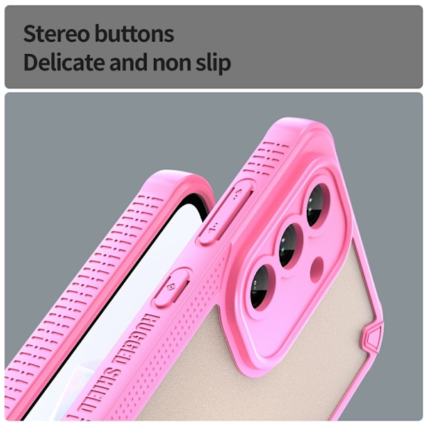 SKALO Samsung A36 5G Armor Hybrid Frosted Suojakuori - Pinkki Pink