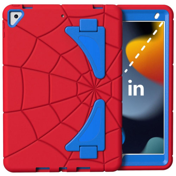 SKALO iPad 10.2 Spindelnät Barnskal - Röd-Blå multifärg