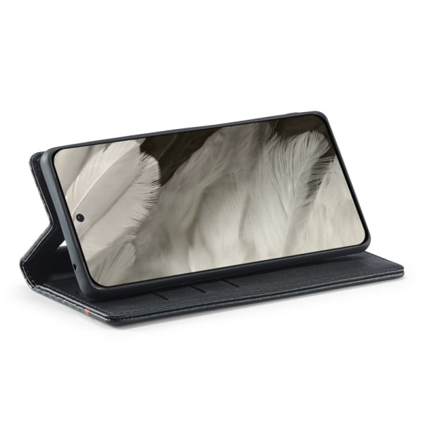 SKALO Google Pixel 8 LC.IMEEKE Carbon Fiber Lompakkokotelo PU-nahkaa - Musta Black