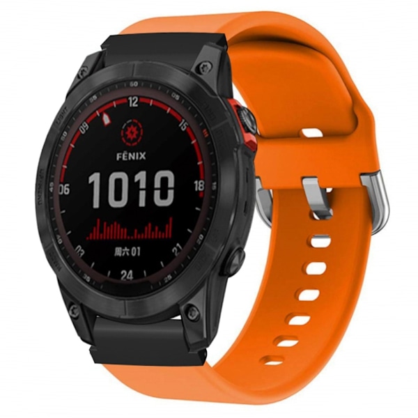 SKALO Garmin Fenix 8 43mm Silikoniranneke Muotoiltu - Valitse väri Orange
