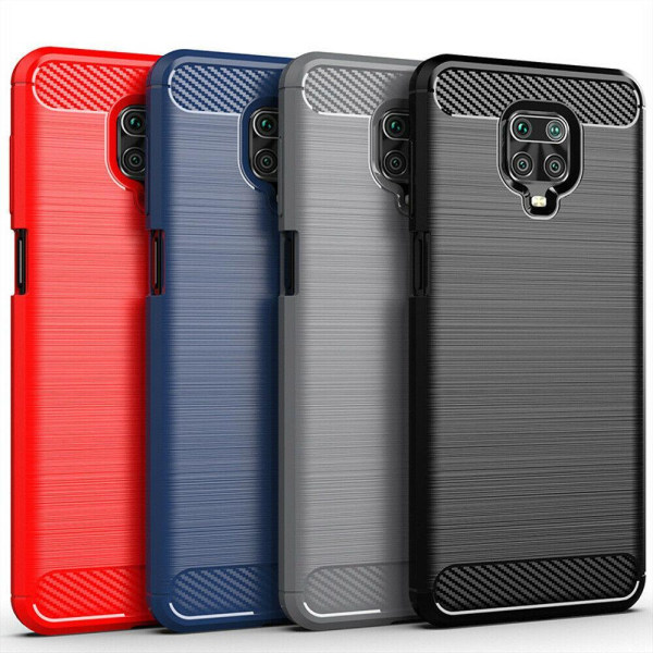 Stöttåligt Armor Carbon TPU-skal Xiaomi Redmi Note 9 Pro Blue