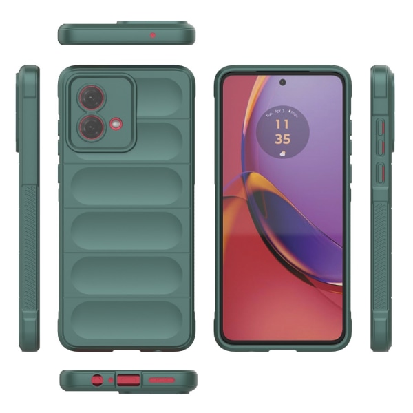 SKALO Motorola Moto G84 5G Rugged Bumpers TPU-Skal Grön