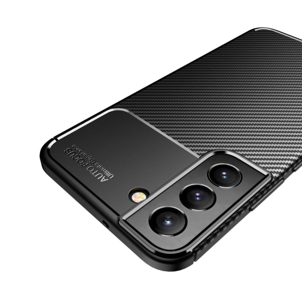 SKALO Samsung S22+ Carbon Fiber TPU-skal - Fler färger Svart