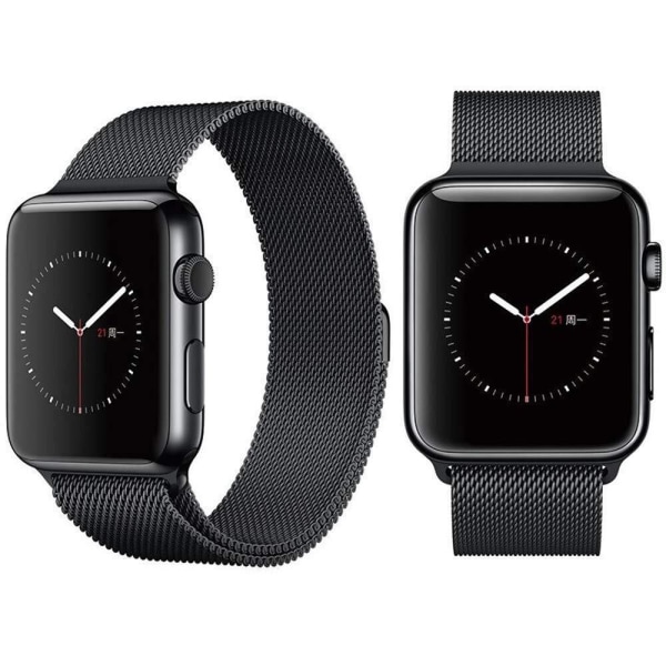 SKALO Milanese Loop Apple Watch 38/40/41mm - Vælg farve Black