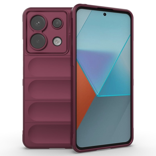 SKALO Xiaomi Redmi Note 13 Pro 5G Puffer Bumper TPU-Skal - Vinröd Vin, röd