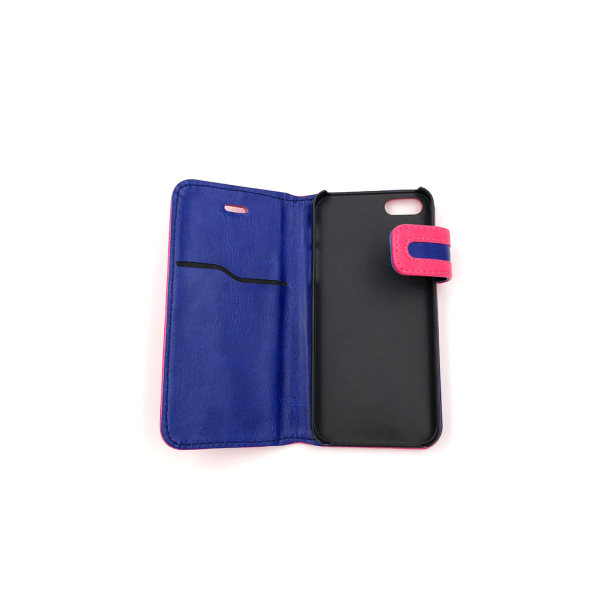 Lompakkokotelo Korkea läppä iPhone 5 / 5S / SE:lle - enemmän värejä Pink