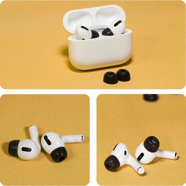 AHASTYLE AirPods Pro 1/2 Ørepropper med Memory Foam Sort - Large Black