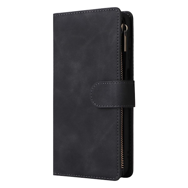 SKALO Samsung A36 5G Zipper PU-Läder Plånboksfodral - Svart Svart