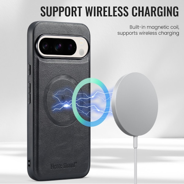 FIERRE SHANN Google Pixel 9/9 Pro 025-series Cover+Pung - Sort Black