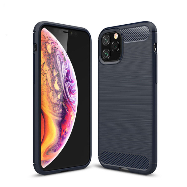 SKALO iPhone 11 Pro Max Armor Carbon Stødsikker TPU-cover - Vælg Blue