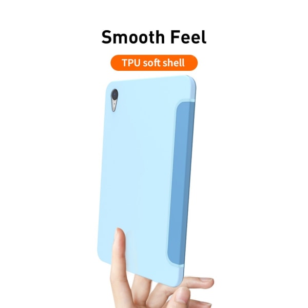 SKALO iPad Mini (2021) Trifold Flip Cover - Blå Blue