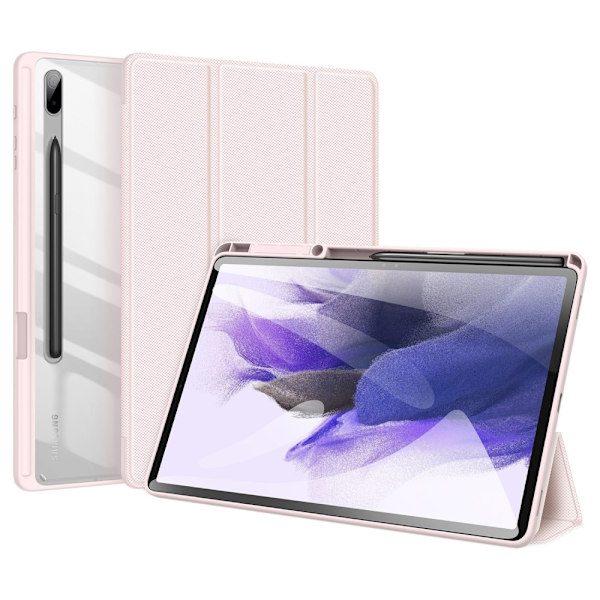 DUX DUCIS Samsung Tab S7+/S7 FE/S8+ TOBY Series Trifold Fodral - Rosa Rosa