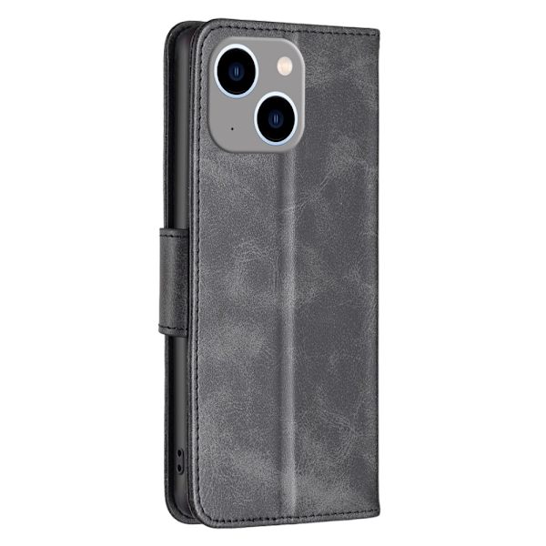 SKALO iPhone 15 Plus Plånboksfodral i PU-Läder - Svart Svart