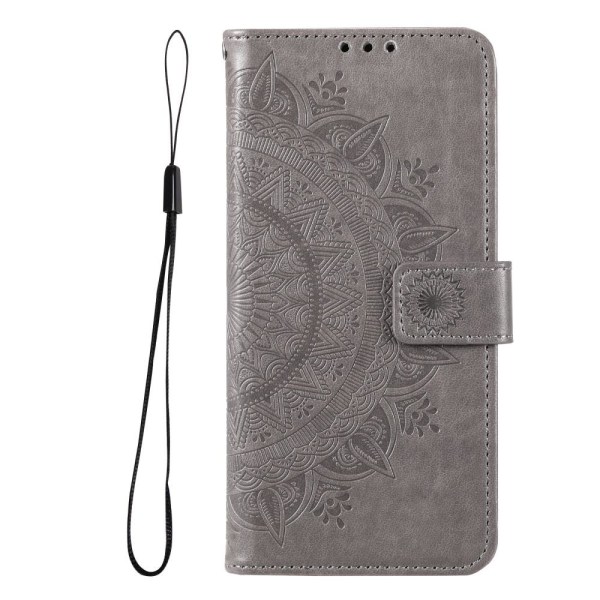 SKALO Samsung A04s 4G Mandala Flip Cover - Grå Grey