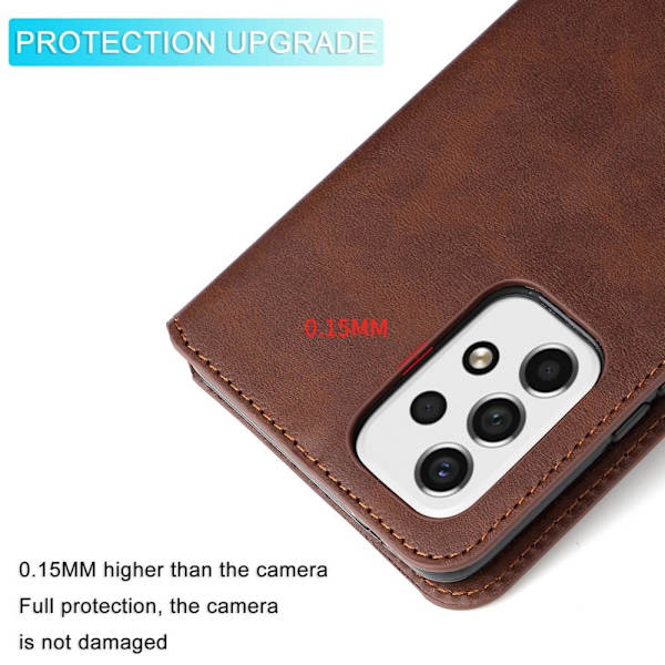 SKALO Samsung A53 5G Classic Lompakkokotelo - Ruskea Brown