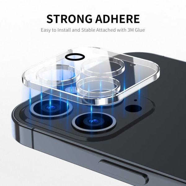 2-PACK SKALO iPhone 15 Pro 3D Linsskydd/Kameraskydd Härdat Glas Transparent