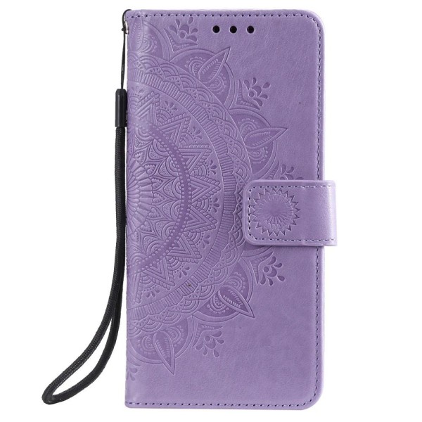 SKALO Samsung A52/A52s Mandala-lompakkokotelo - violetti Purple