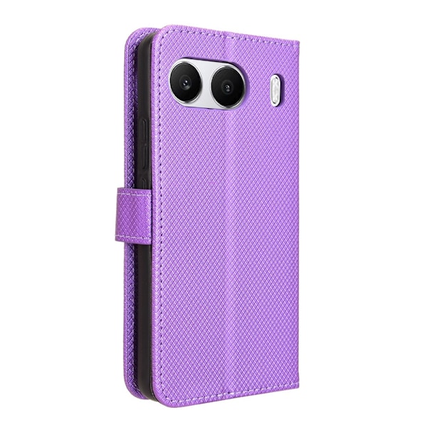 SKALO OnePlus Nord 4 Premium Mini Rhombus Lompakkokotelo - Violetti Purple