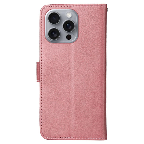 SKALO iPhone 16 Pro Max PU-Läder Plånboksfodral - Fler färger Rosa