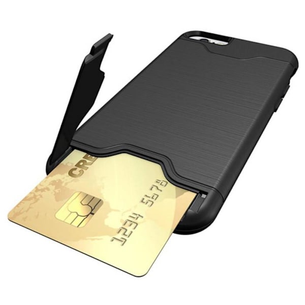 iPhone 6/6S | Armor skal | Korthållare - fler färger Svart