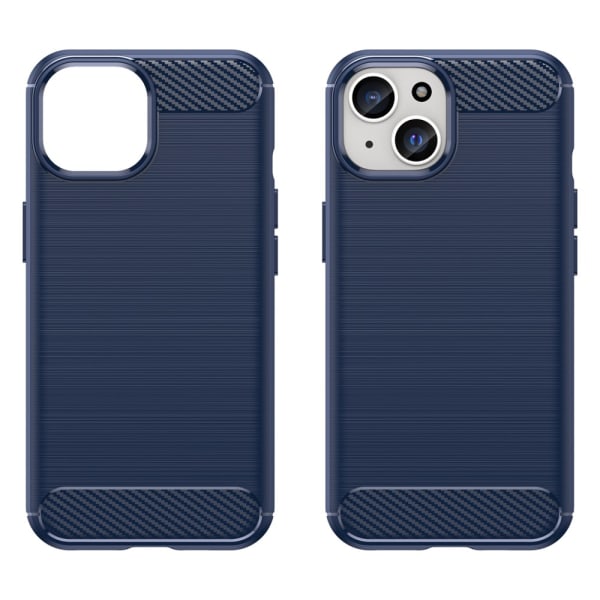SKALO iPhone 15 Armor Carbon Stöttåligt TPU-skal - Fler färger Blå