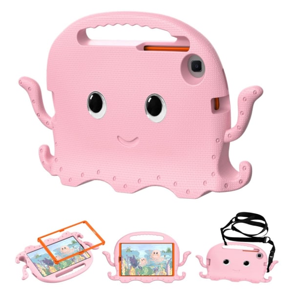 SKALO Samsung Tab A7 Lite 3D Cartoon lapsen Kuori - Pinkki Pink