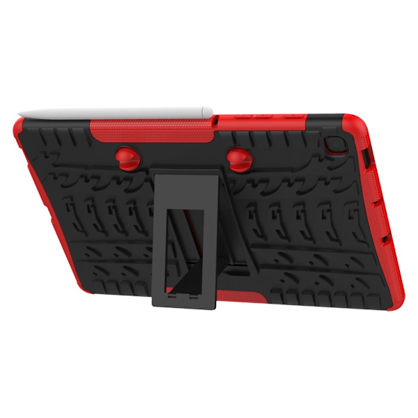 SKALO Samsung Tab S6 Lite Armor Tire Hybrid Suojakuori - Punainen Red