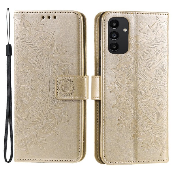 SKALO Samsung A13 4G Mandala Flip Cover - Guld Gold