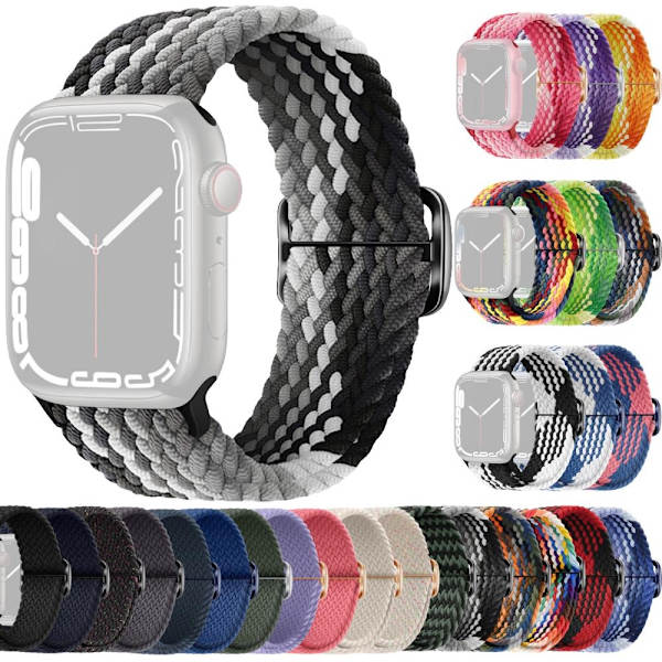 SKALO Punottu -ranneke Apple Watch SE 44mm - Valitse väri Multicolor