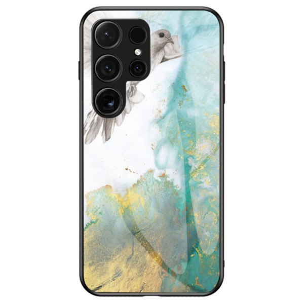 SKALO Samsung S24 Ultra Marmor hærdet glas TPU Cover - #2 Multicolor