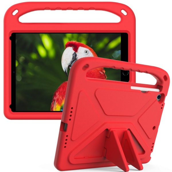 SKALO iPad 10.2 Lapsikuori kahvalla ja jalustalla - Punainen Red