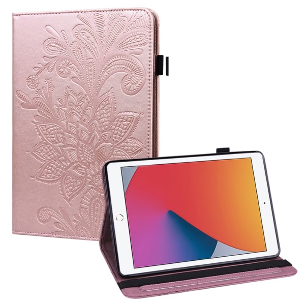 SKALO iPad 10.2 Mandala Flip Cover - Rosa guld Pink gold