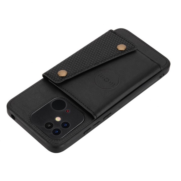 SKALO Xiaomi Redmi 10C PU-læder Cover med Pung - Sort Black