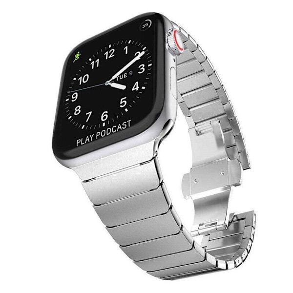 SKALO Metalarmbånd "Flat" Apple Watch Series 10 46mm - Vælg farve Silver