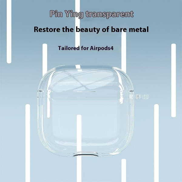 SKALO AirPods 4 Transparent TPU Fodral Transparent