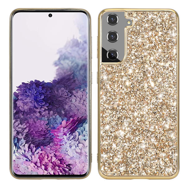 SKALO Samsung S24 Glitteriä TPU Suojakuori - Kulta Gold