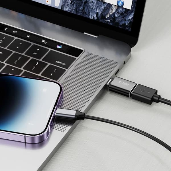 Tech-Protect Ultraboost USB-C til USB-A OTG adapter 3.0 - Sort Black