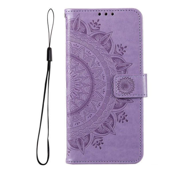 SKALO Samsung A04s 4G Mandala Flip Cover - Lilla Purple