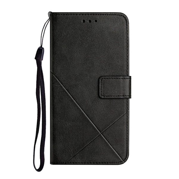 SKALO Samsung A34 5G Embossed Plånboksfodral i PU-Läder - Svart Svart